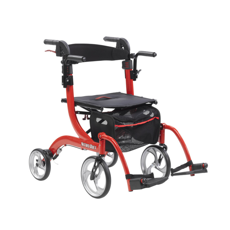 Drive Medical RTL10266DT Nitro® Duet Rollator and Transport Chair - RMS PRODUCTS