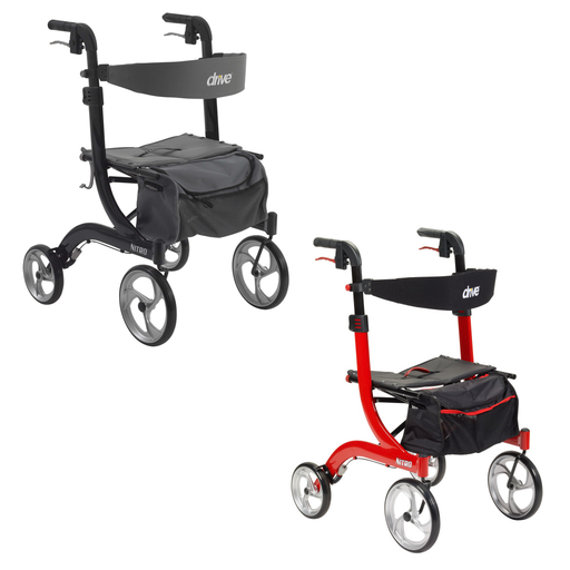 Drive Medical Nitro Aluminum Rollator, 10" Casters - RMS PRODUCTS