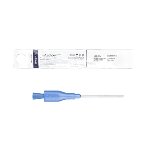 HR Healthcare® TruCath® 8 Fr × 6″ Female Straight Intermittent Catheter (Model SC0806) - RMS PRODUCTS