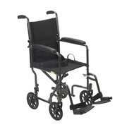 Drive Medical Steel Transport Chair (TR39E-SV) – Lightweight Folding Transport Wheelchair with Swing-Away Footrests - RMS PRODUCTS