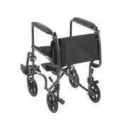 Drive Medical Steel Transport Chair (TR39E-SV) – Lightweight Folding Transport Wheelchair with Swing-Away Footrests - RMS PRODUCTS