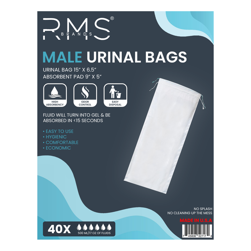 RMS BRANDS Male Urinal Bags – 40 Bags - RMS PRODUCTS