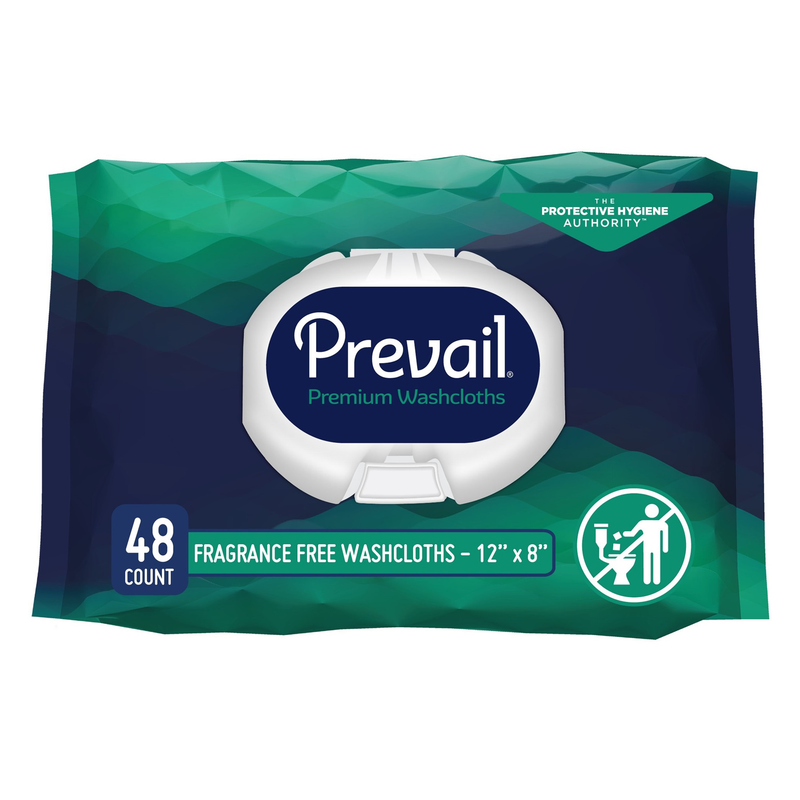 Prevail Adult Incontinence Washcloths with Lotion, Unscented - RMS PRODUCTS