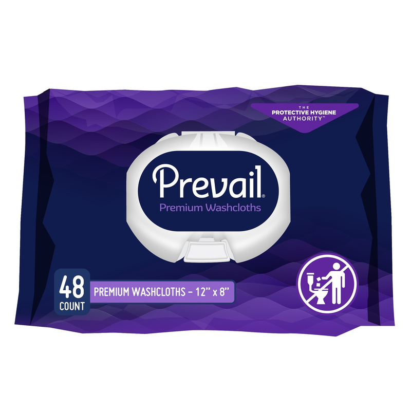 Prevail Premium Incontinence Quilted Washcloths with Lotion - RMS PRODUCTS