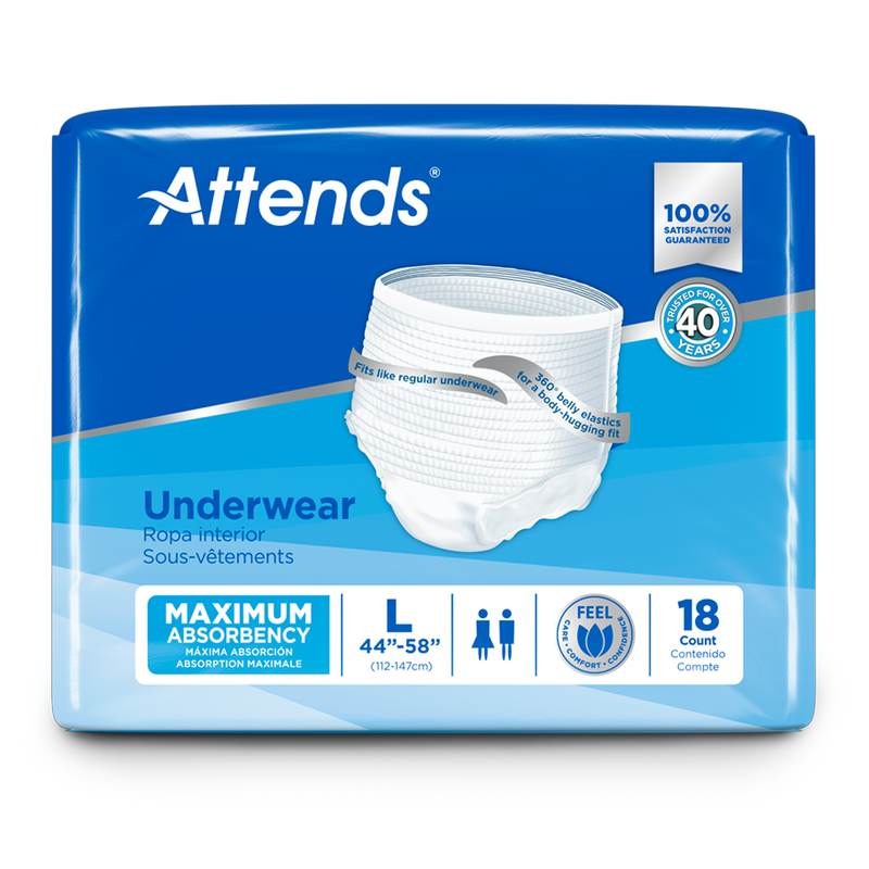 Attends Protective Underwear â€“ Ultimate Absorbency, Unisex Pull-On, Quick-Dry Core - RMS PRODUCTS