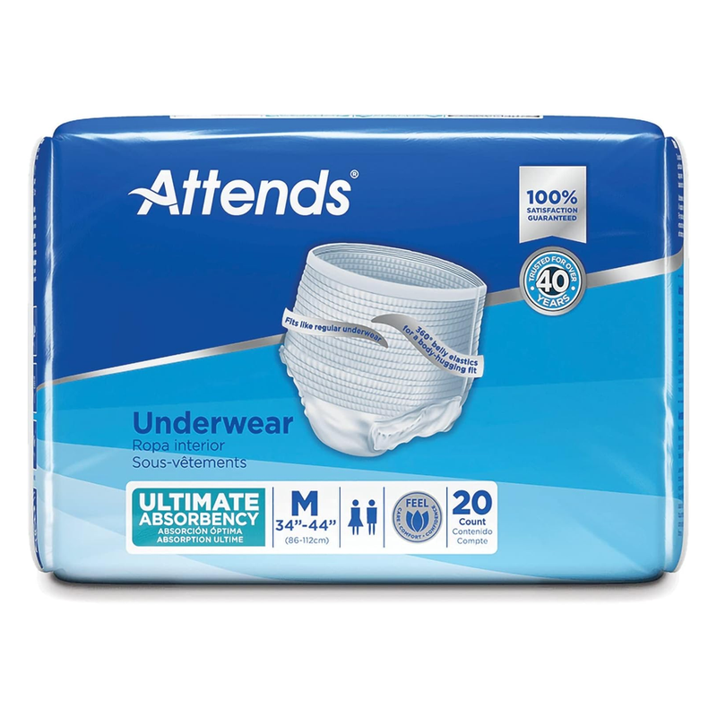 Attends Protective Underwear â€“ Ultimate Absorbency, Unisex Pull-On, Quick-Dry Core - RMS PRODUCTS