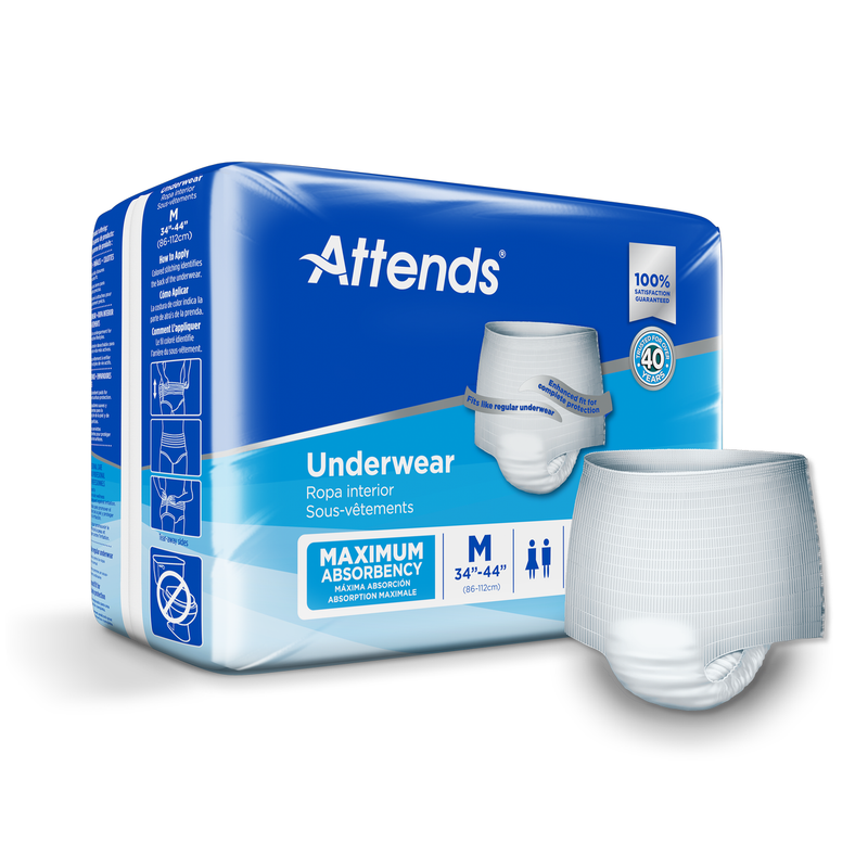 Attends Protective Underwear â€“ Ultimate Absorbency, Unisex Pull-On, Quick-Dry Core - RMS PRODUCTS
