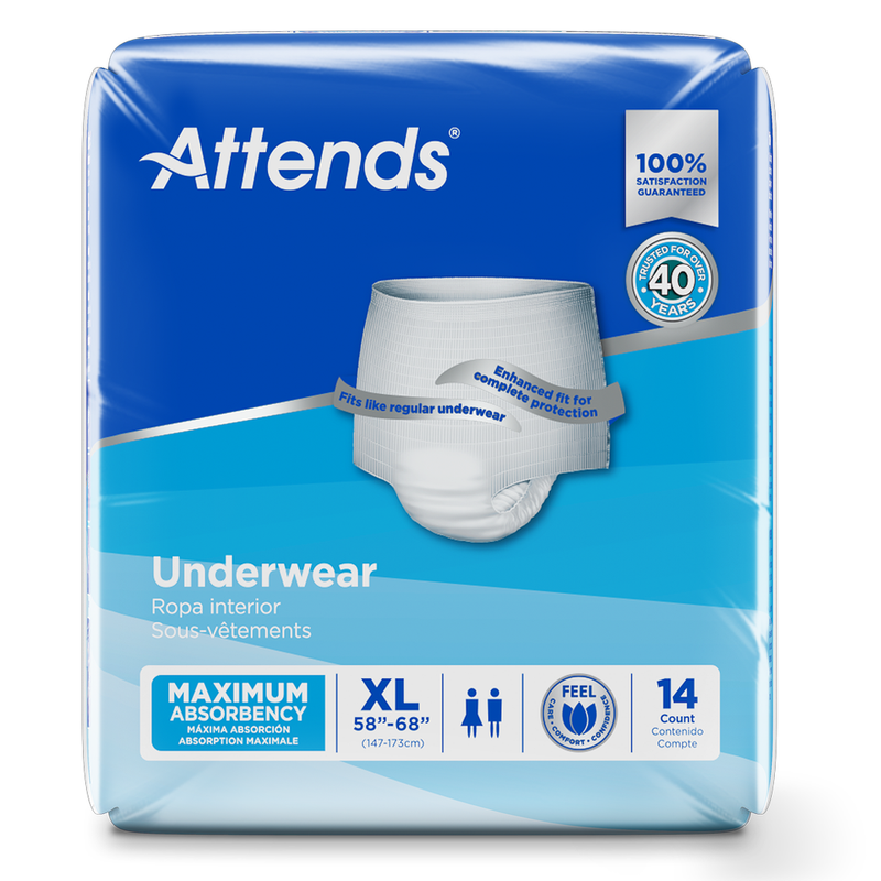 Attends Protective Underwear â€“ Ultimate Absorbency, Unisex Pull-On, Quick-Dry Core - RMS PRODUCTS