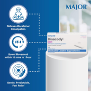 Major Bisacodyl 10 mg – Stimulant Laxative Suppository – 12 Count | Fast, Predictable Relief from Occasional Constipation - RMS PRODUCTS