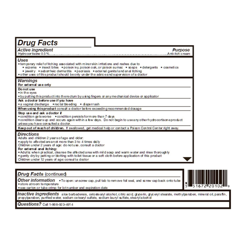 Hydrocortisone 0.5% Cream with Aloe – 1 oz | Anti-Itch Cream for Sensitive Skin, Rashes, Eczema & Inflammation Relief - RMS PRODUCTS