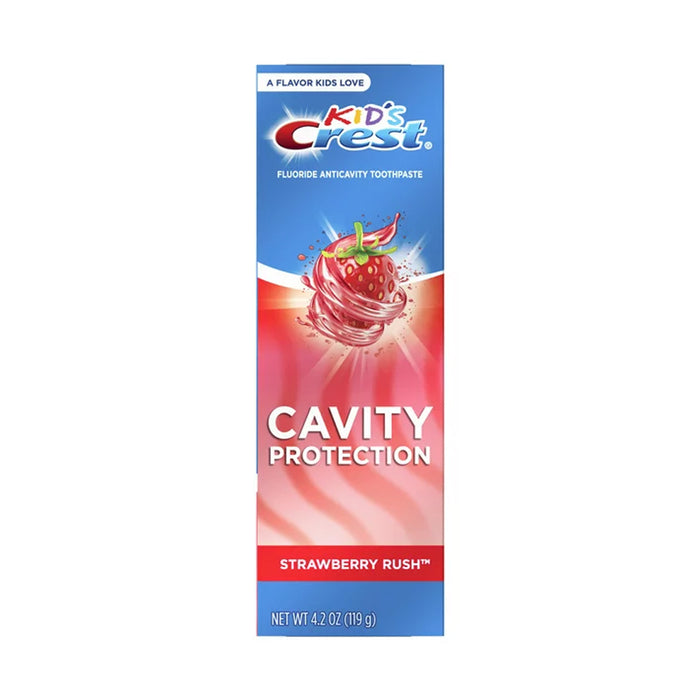 Crest Kid's Cavity Protection Fluoride Toothpaste, Strawberry Rush, 4.2 oz - RMS PRODUCTS