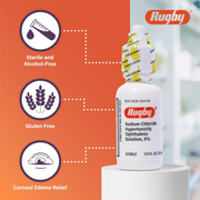 Rugby Sodium Chloride Hypertonicity Ophthalmic Solution 5% – 15 mL | Eye Drops for Corneal Edema & Swelling Relief - RMS PRODUCTS