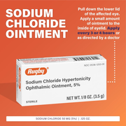 Rugby Sodium Chloride Hypertonicity Ophthalmic Ointment 5% – 3.5 g | Nighttime Relief for Corneal Edema & Eye Swelling - RMS PRODUCTS