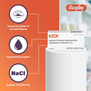 Rugby Sodium Chloride Hypertonicity Ophthalmic Ointment 5% – 3.5 g | Nighttime Relief for Corneal Edema & Eye Swelling - RMS PRODUCTS