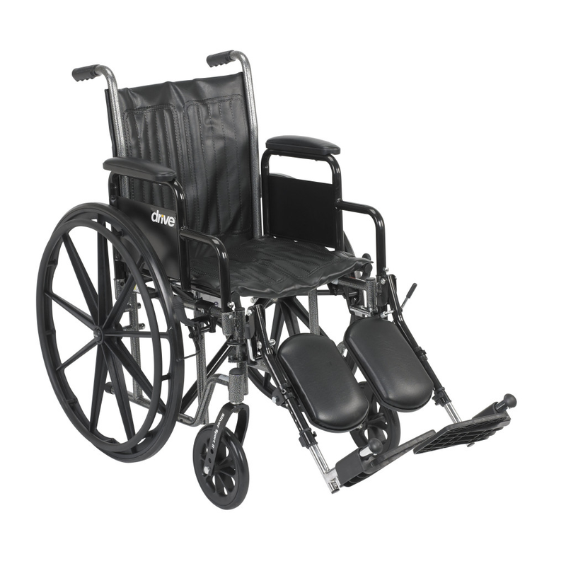 Drive Medical Silver Sport 2 Wheelchair – Versatile, Durable Manual Wheelchair with Multiple Configurations (16", 18", 20" Seat Widths) - RMS PRODUCTS
