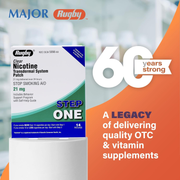 Rugby Clear Nicotine Transdermal System Patch 21 mg – Step 1 | 14 Patches | Stop Smoking Aid - RMS PRODUCTS