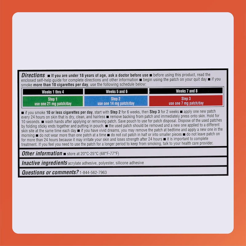 Rugby Clear Nicotine Transdermal System Patch 21 mg – Step 1 | 14 Patches | Stop Smoking Aid - RMS PRODUCTS