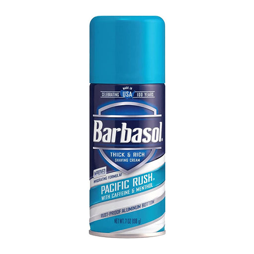 Barbasol Pacific Rush Caffeine Menthol Shaving Cream 7.0oz - RMS PRODUCTS