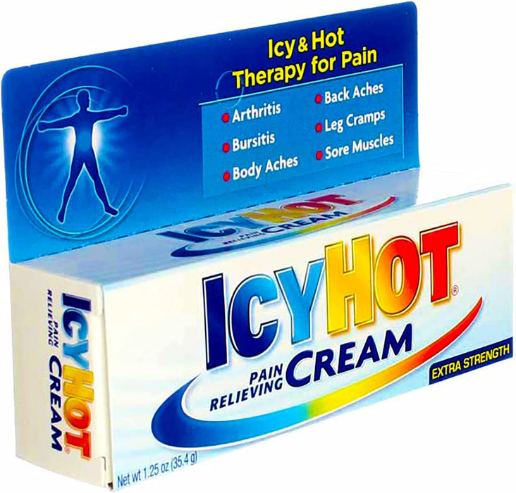 Icy Hot Pain Relieving Cream 1.25 Ounce Extra Strength (37ml) (2 Pack) - RMS PRODUCTS