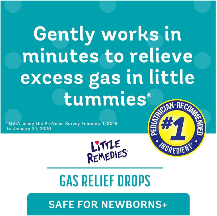 Little Remedies Gas Relief Drops | Natural Berry Flavor Gently Works in Minutes Safe for Newborns 1 oz. Pack of 1 - RMS PRODUCTS