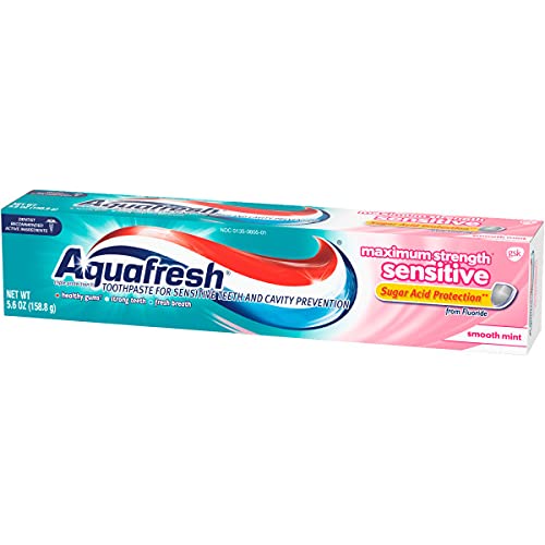 Aquafresh Sensitive Maximum Strength Toothpaste 5.6 Oz (Pack of 6) - RMS PRODUCTS