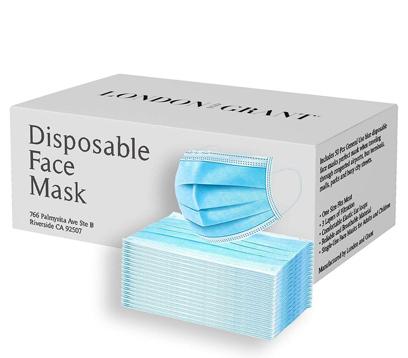 Disposable 3 Ply Breathable & Comfortable Anti Dust Face Masks For Adults - RMS PRODUCTS