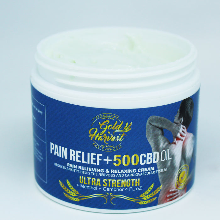 Gold Harvest CBD Pain Relief Cream 500mg , 4 oz - RMS PRODUCTS