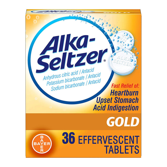 Alka Seltzer Effervescent Gold Tablets , 36 ct - RMS PRODUCTS