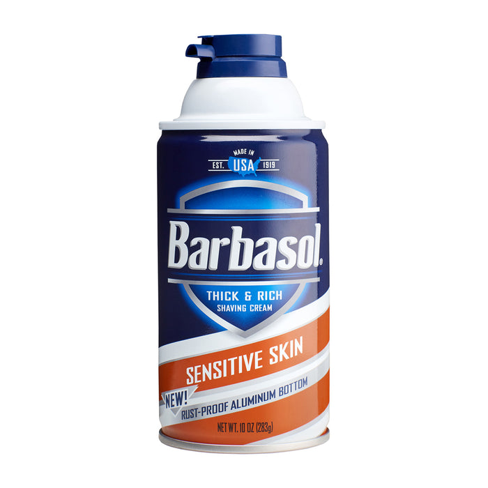 Barbasol Thick and Rich Sensitive Skin Shaving Cream, 10 Ounce - 2 PACK - RMS PRODUCTS