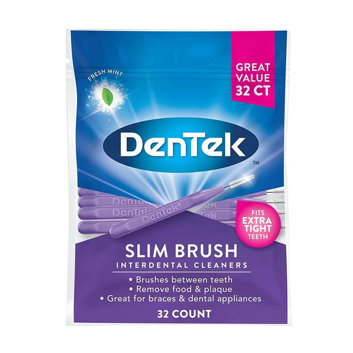 DenTek Slim Brush Interdental Cleaners 32 Count (Pack of 3) - RMS PRODUCTS
