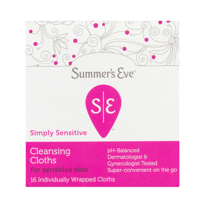 Summer's Eve Feminine Cleansing Cloths for Sensitive Skin , 16 ct - RMS PRODUCTS
